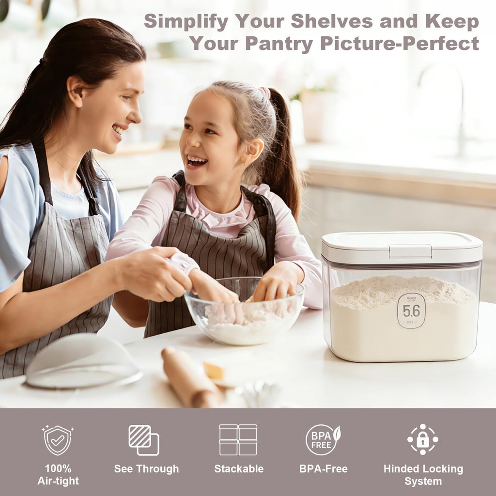 Airtight Rice Container with Measuring Cup