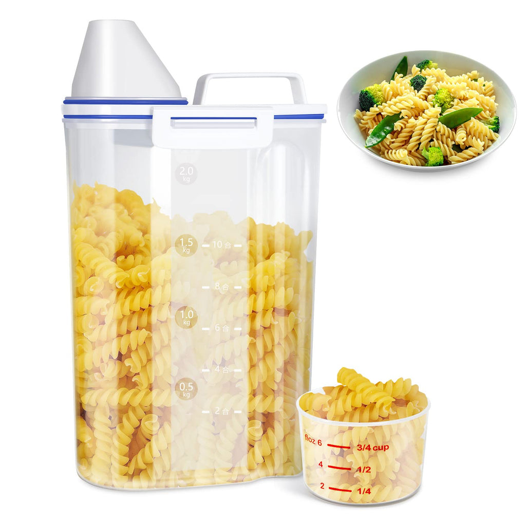 Airtight BPA Free Plastic Storage Container with Lid and Measuring Cup