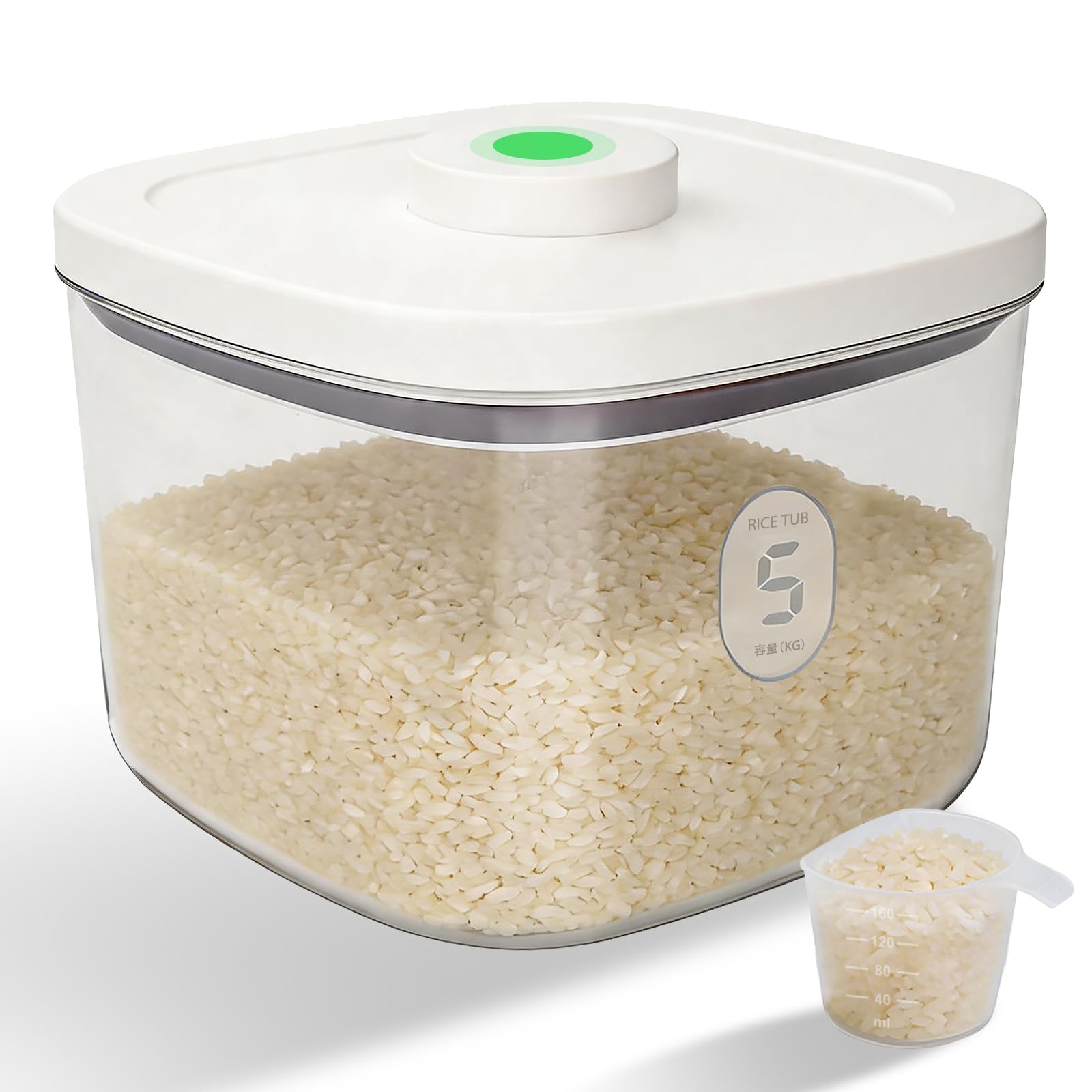 Airtight Rice Container with Measuring Cup
