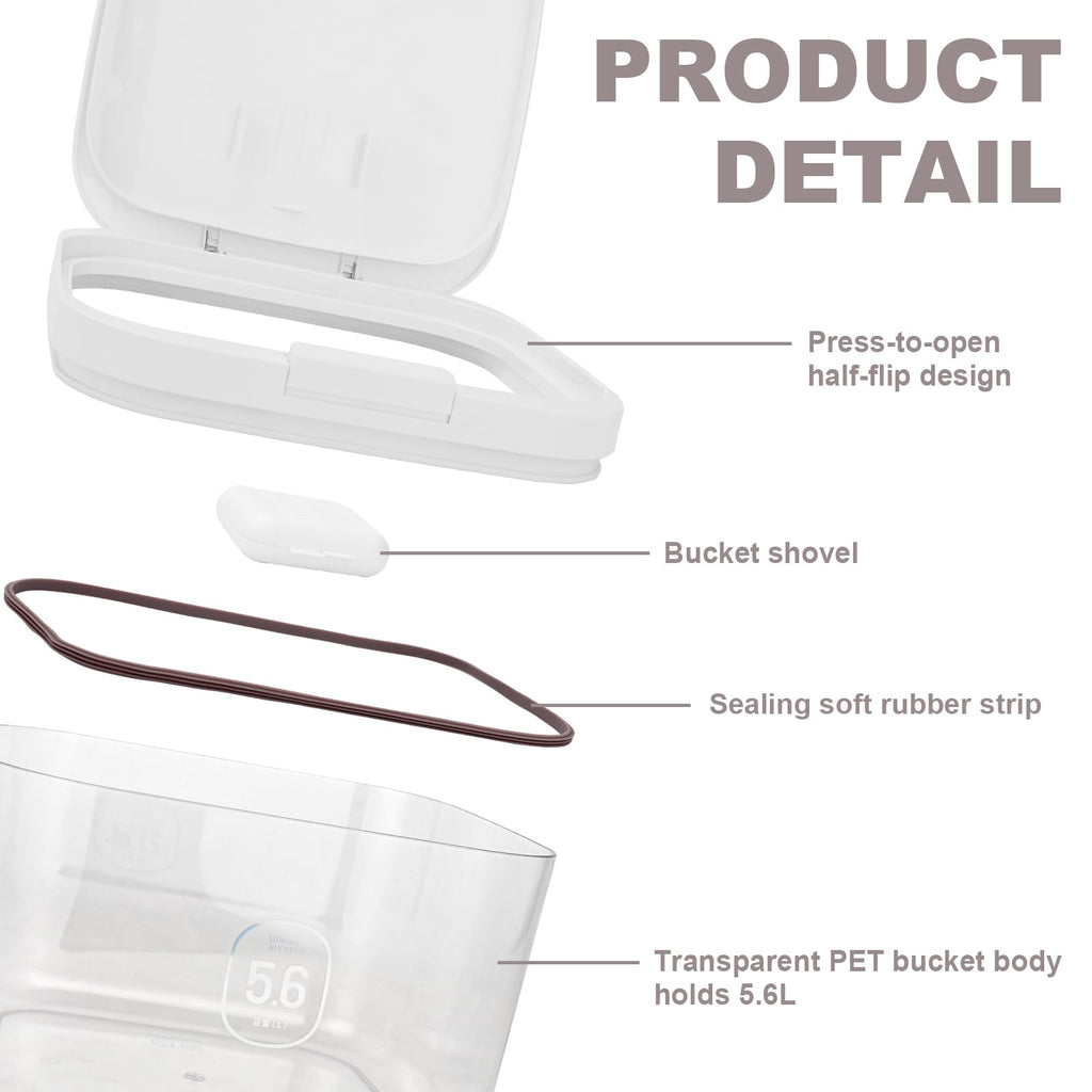 Airtight Rice Container with Measuring Cup