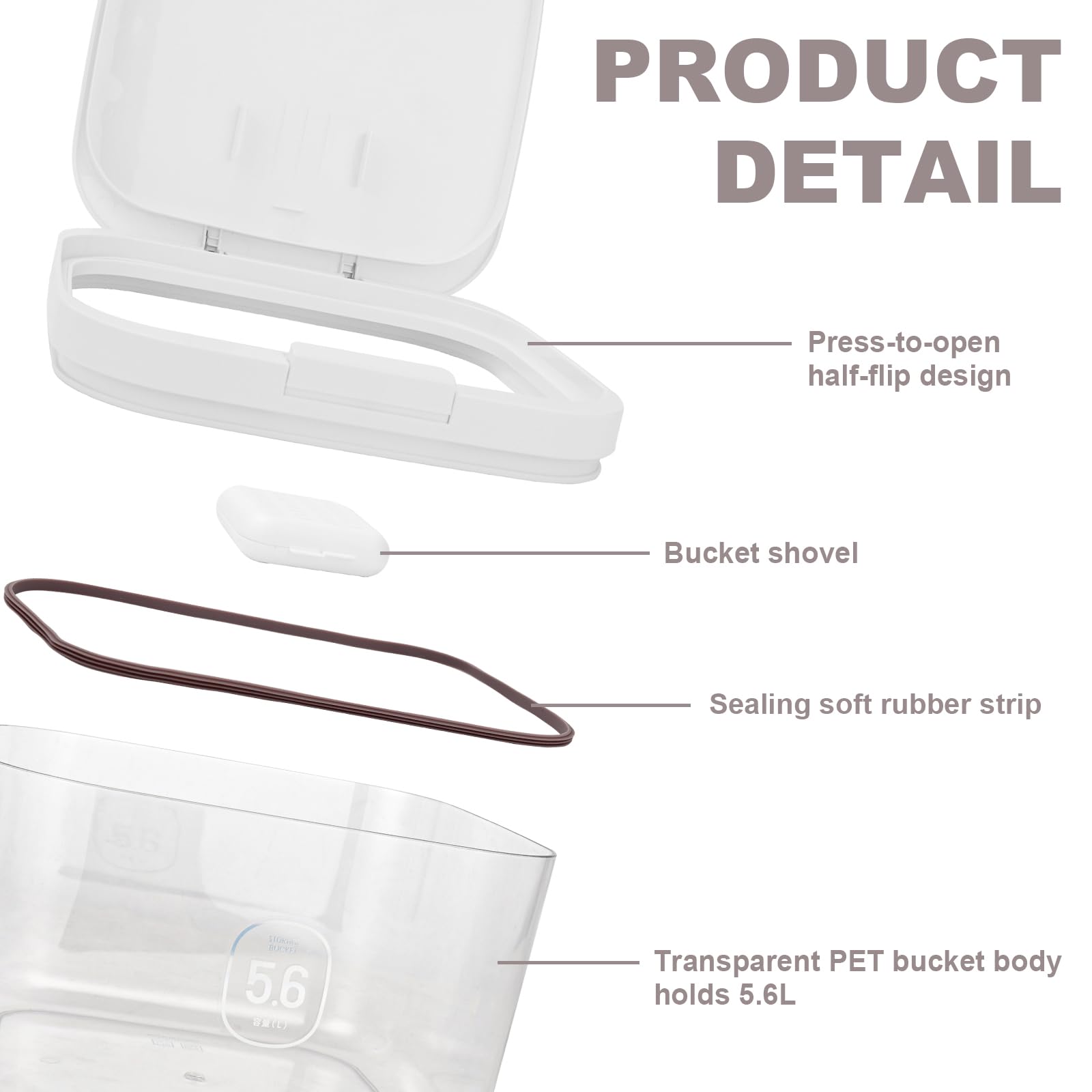 Airtight Rice Container with Measuring Cup
