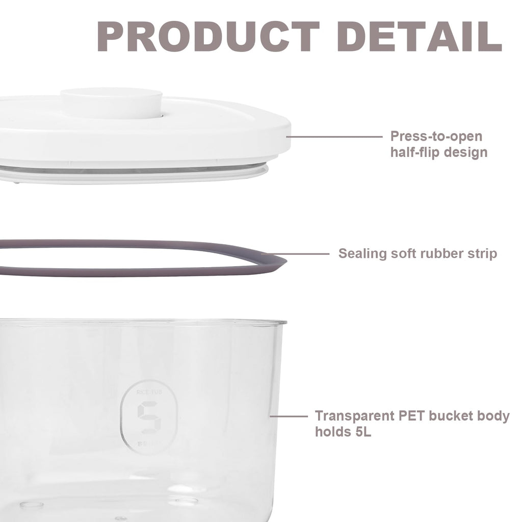 Airtight Rice Container with Measuring Cup