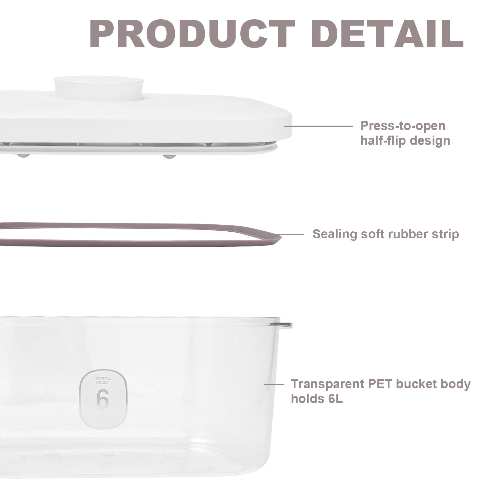 Airtight Rice Container with Measuring Cup