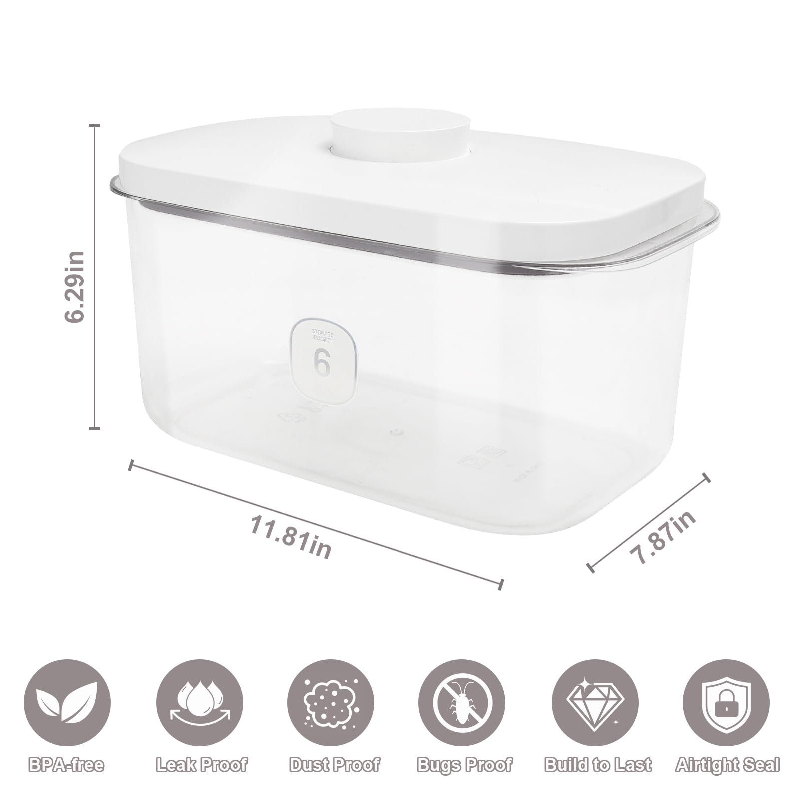 Airtight Rice Container with Measuring Cup