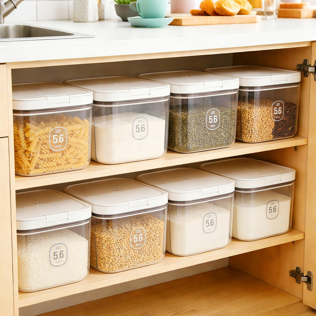 Airtight Rice Container with Measuring Cup